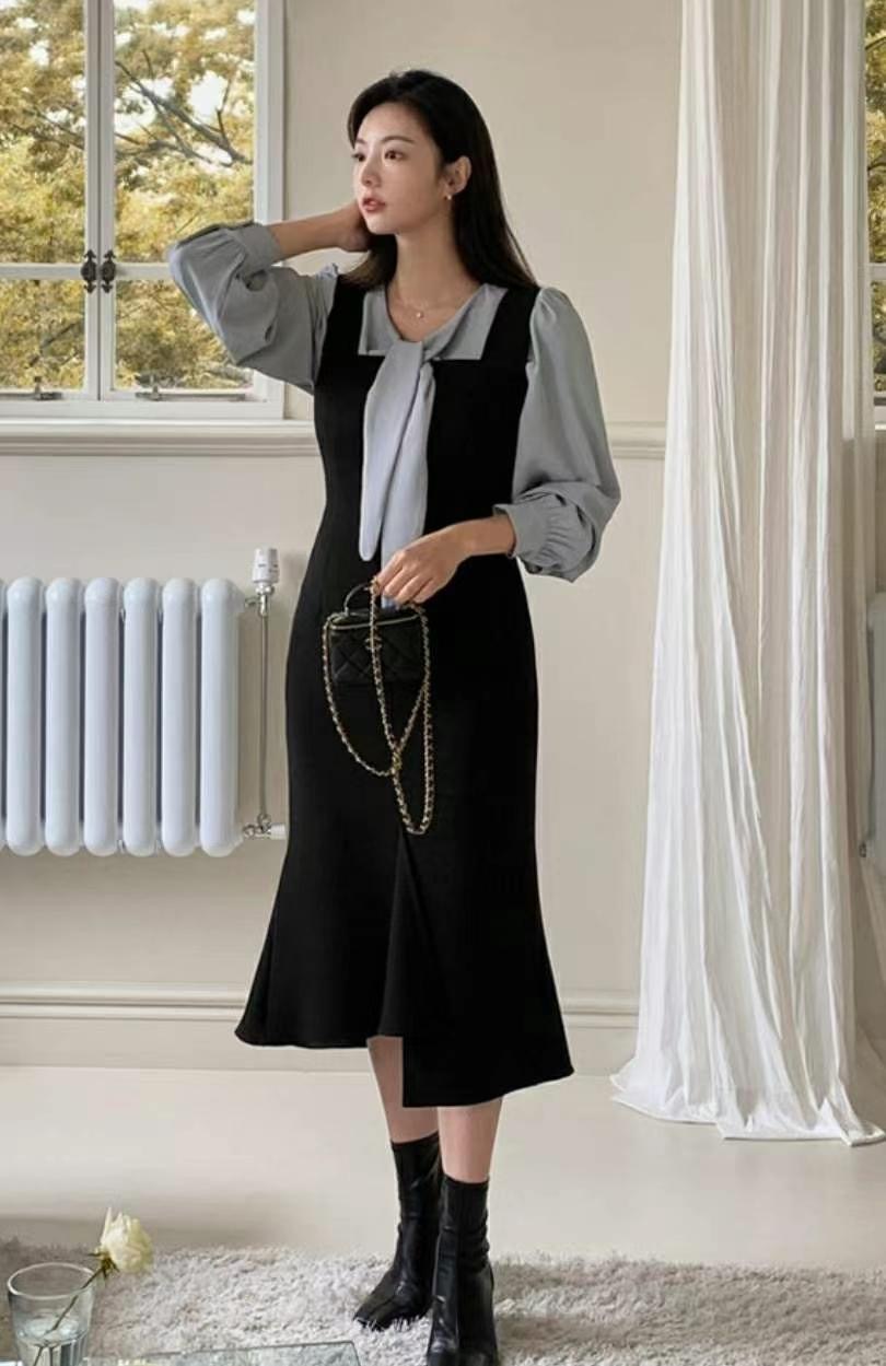 MERCY韓國直郵東大門代購女裝新款人氣推薦休閑24秋冬連衣裙MERCY連衣裙圖色2