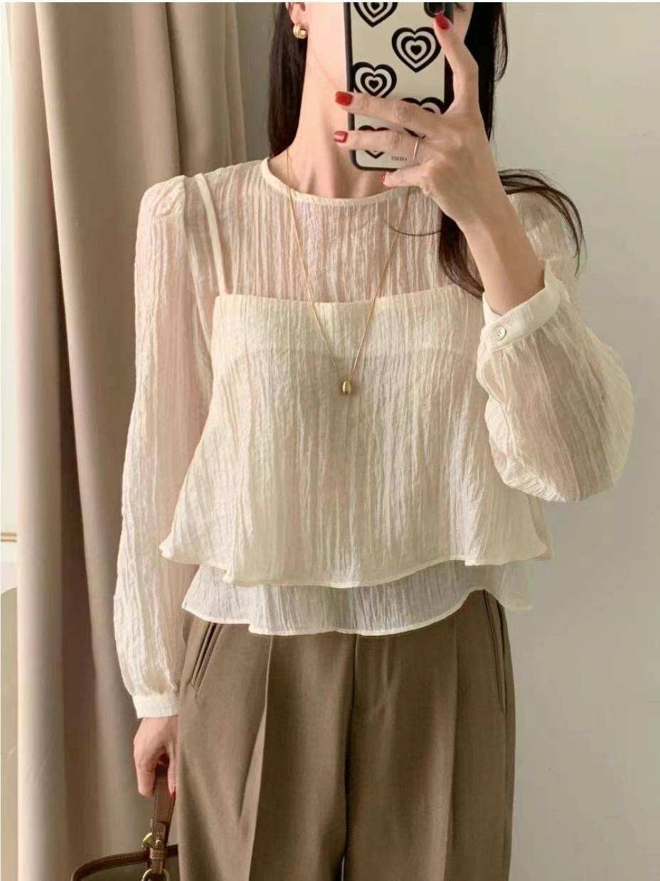 MERCY韓國直郵東大門代購女裝新品時尚職業真品熱賣套裝雙層MERCY套裝圖色1