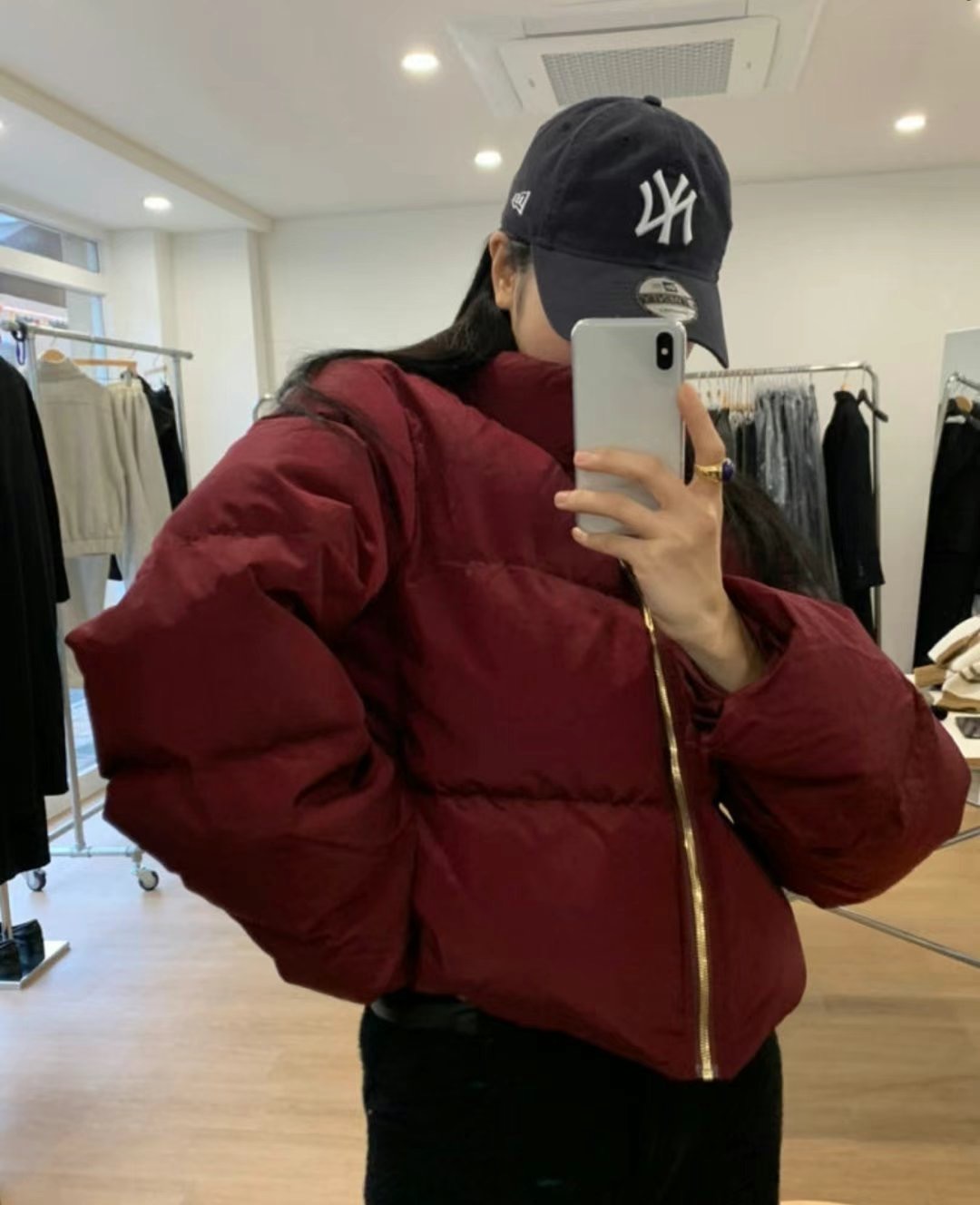 FLAT韓國直郵東大門代購女裝新品人氣休閑推薦熱賣短款棉服FLAT短款棉服