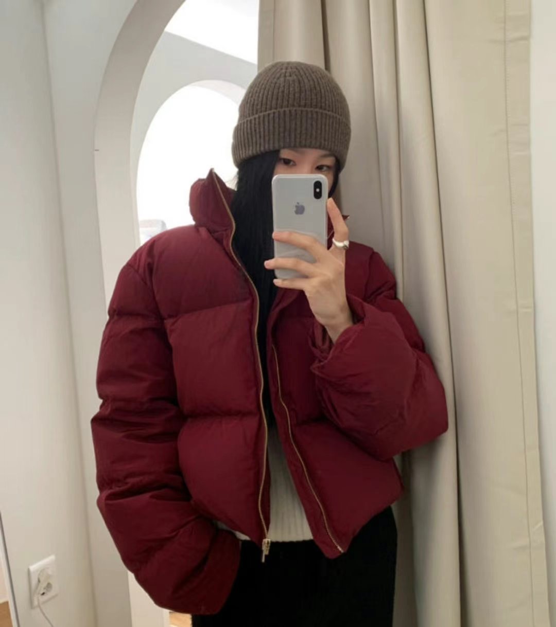 FLAT韓國直郵東大門代購女裝新品人氣休閑推薦熱賣短款棉服FLAT短款棉服