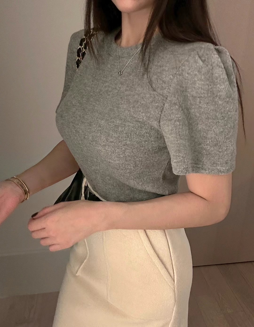 BLACK LINE韓國直郵東大門實拍女裝新品職業真品休閑T恤柔軟BLACK LINET恤