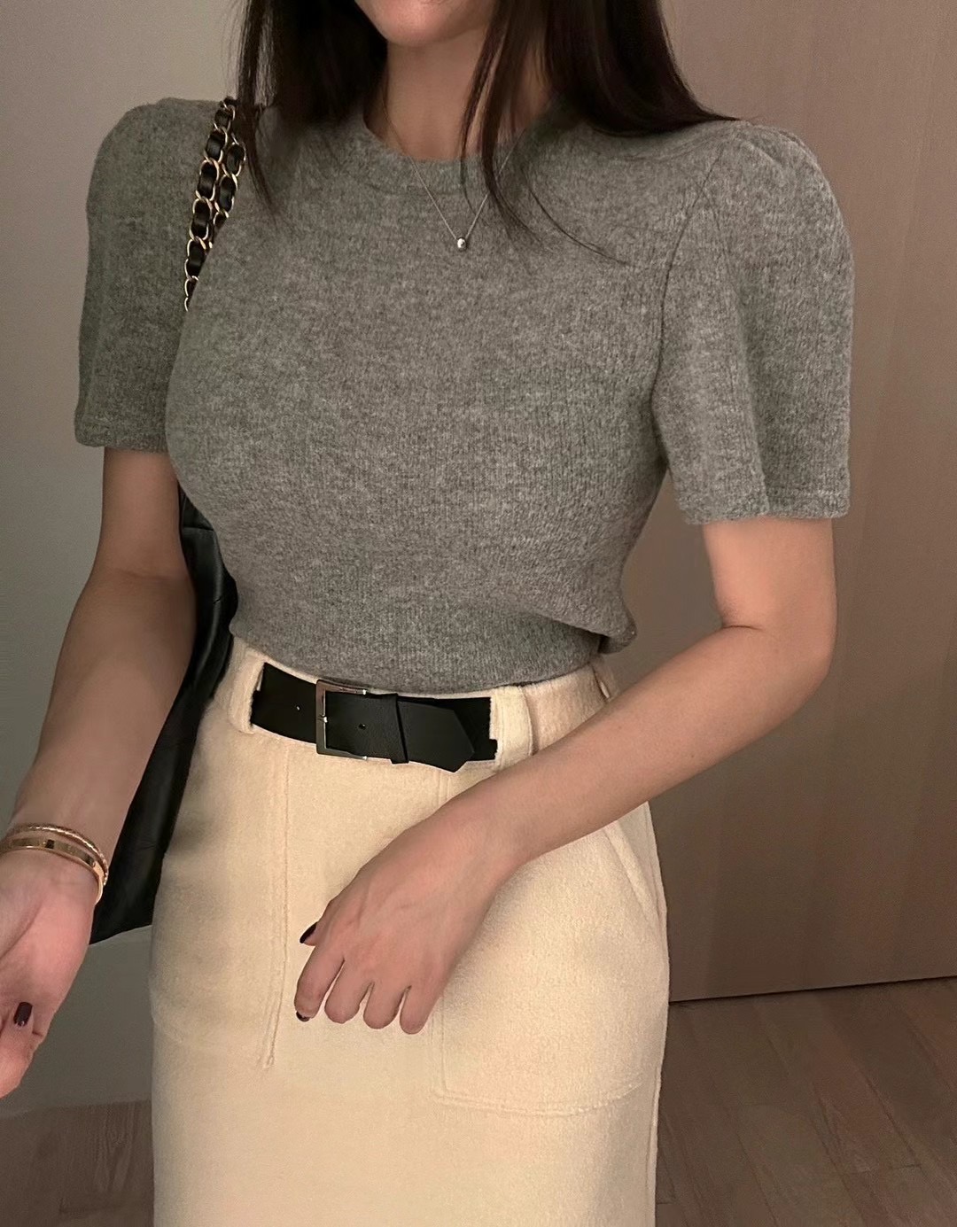 BLACK LINE韓國直郵東大門實拍女裝新品職業真品休閑T恤柔軟BLACK LINET恤圖色3