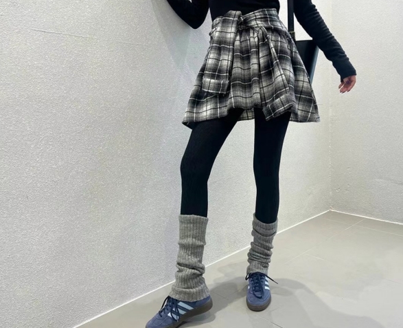 BLACK LINE韓國直郵女裝新品時尚熱賣休閑真品24秋冬裙褲格紋BLACK LINE裙褲