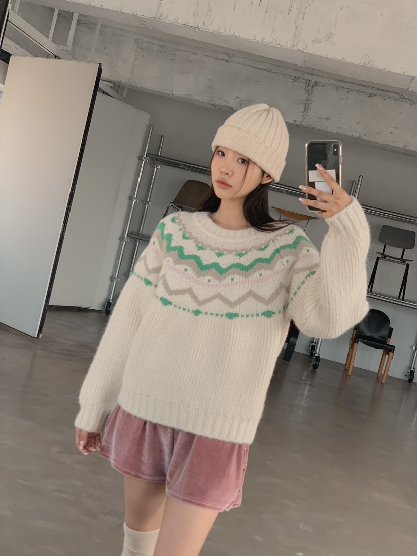 LESTITCH韓國直郵東大門實拍女裝新款24秋冬職業針織衫羊駝毛MENTOR針織衫
