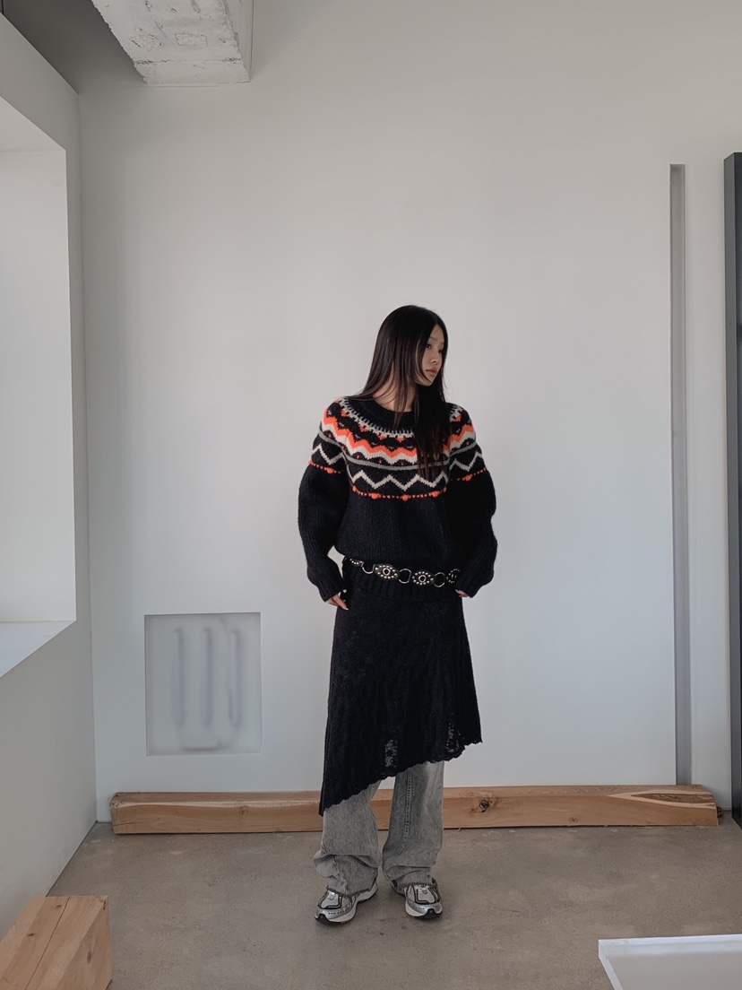 LESTITCH韓國直郵東大門實拍女裝新款24秋冬職業針織衫羊駝毛MENTOR針織衫