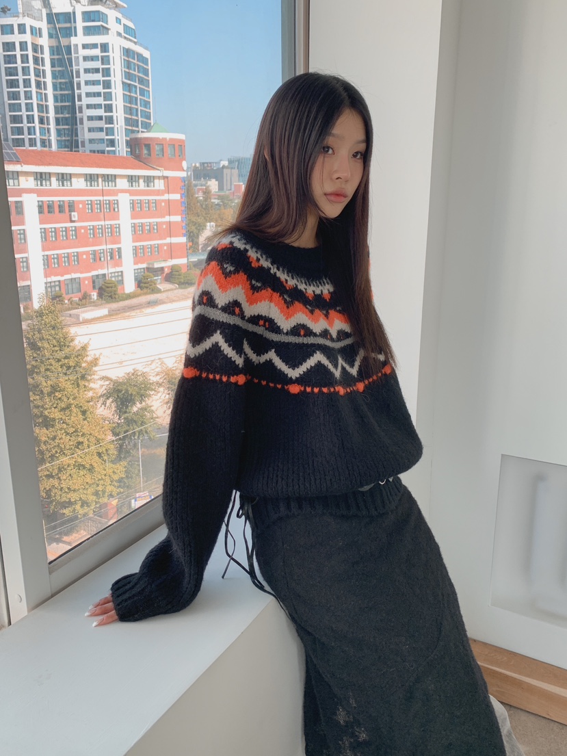 LESTITCH韓國直郵東大門實拍女裝新款24秋冬職業針織衫羊駝毛MENTOR針織衫