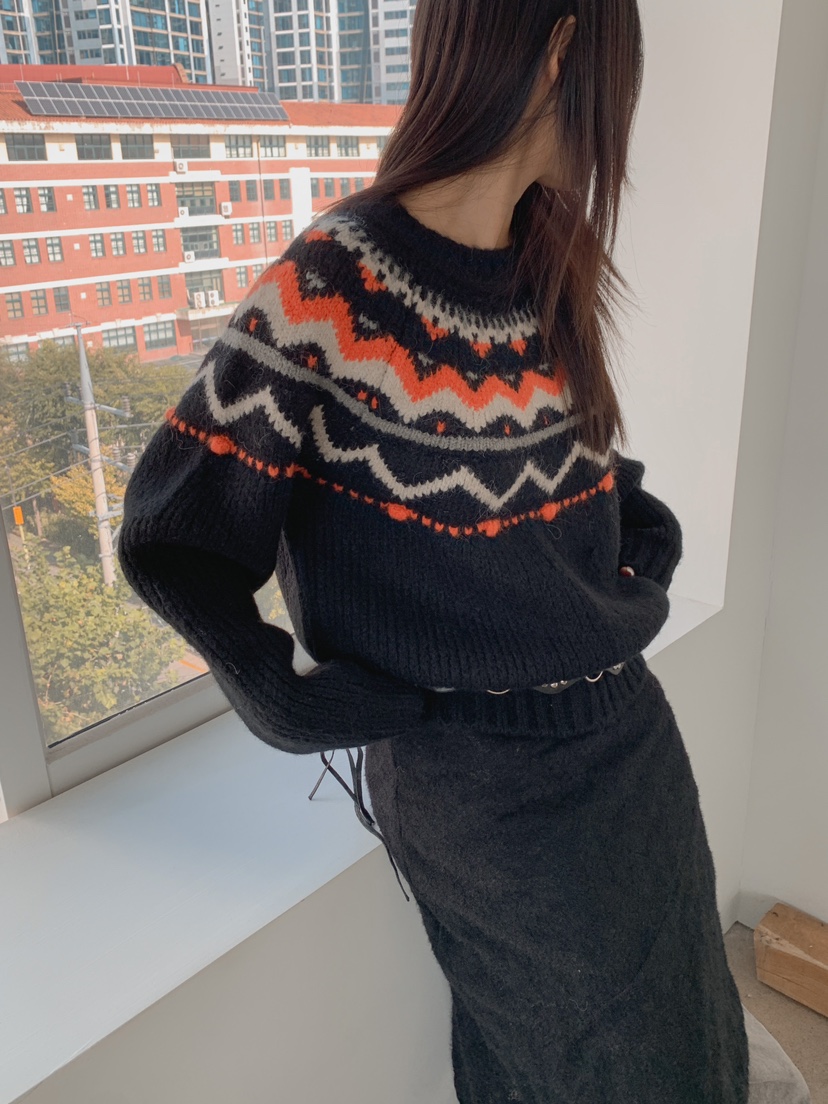 LESTITCH韓國直郵東大門實拍女裝新款24秋冬職業針織衫羊駝毛MENTOR針織衫