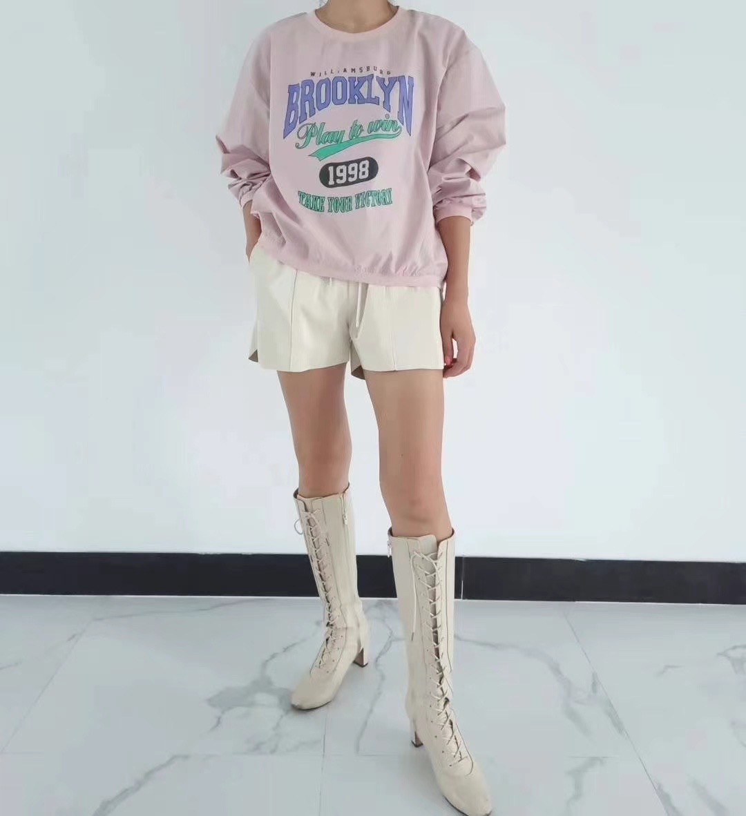 COTTONFACTORY韓國直郵東大門實拍女裝新款人氣時尚長袖T恤COTTONFACTORY長袖T恤