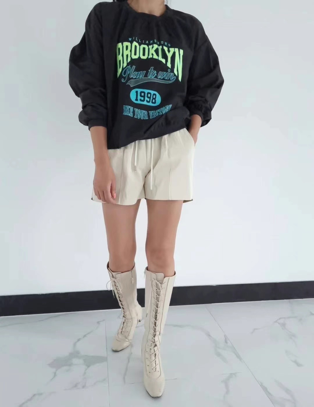 COTTONFACTORY韓國直郵東大門實拍女裝新款人氣時尚長袖T恤COTTONFACTORY長袖T恤圖色3