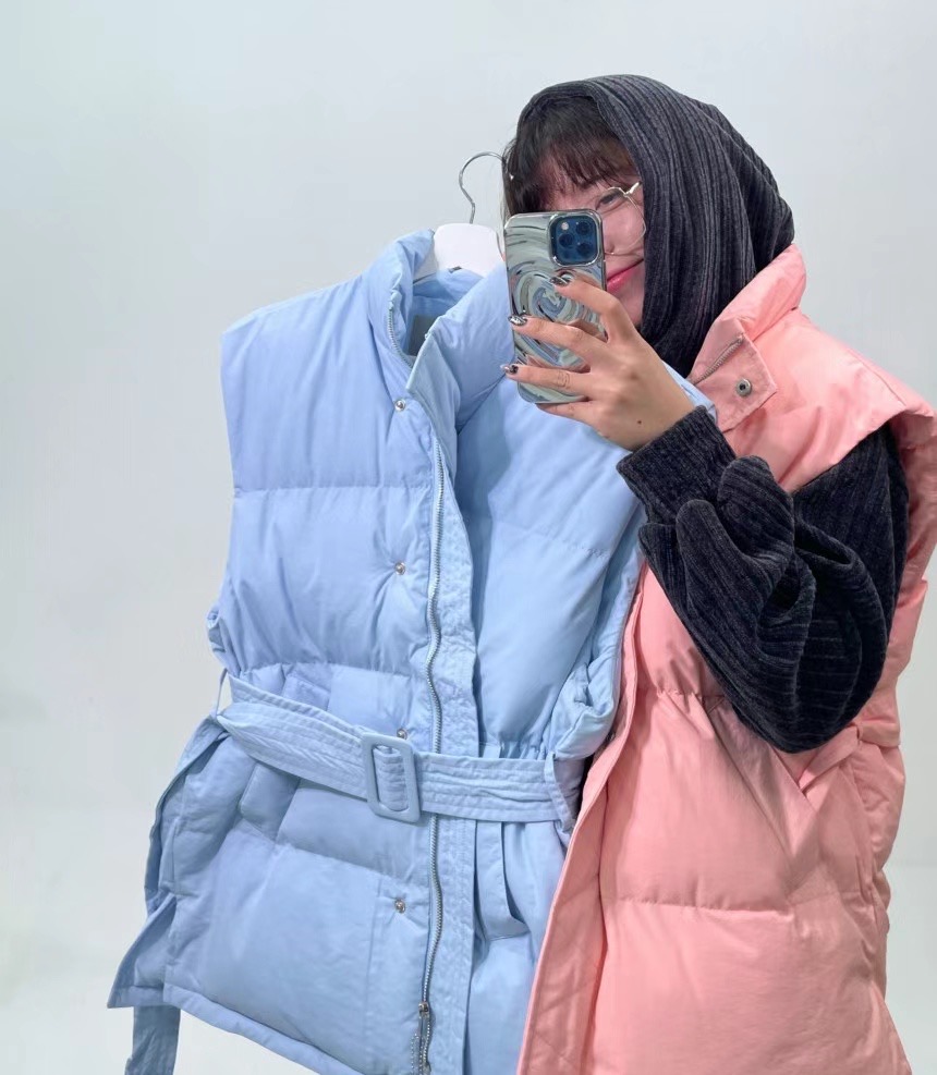 COTTONFACTORY韓國直郵東大門代購女裝新款時尚真品馬甲含腰帶COTTONFACTORY馬甲