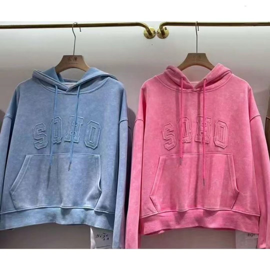 COTTONFACTORY韓國直郵東大門代購女裝新款職業24秋冬衛衣兜帽COTTONFACTORY衛衣