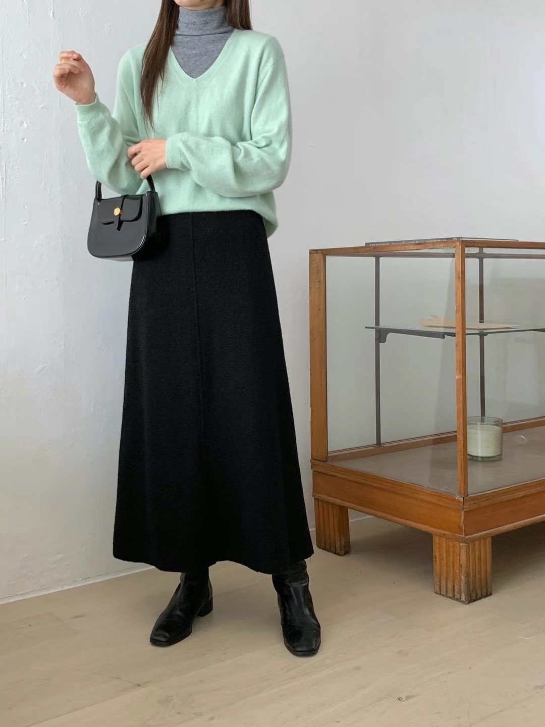 SOAF直郵韓國代購女裝新款熱賣真品職業推薦休閑24秋冬長裙SOAF長裙