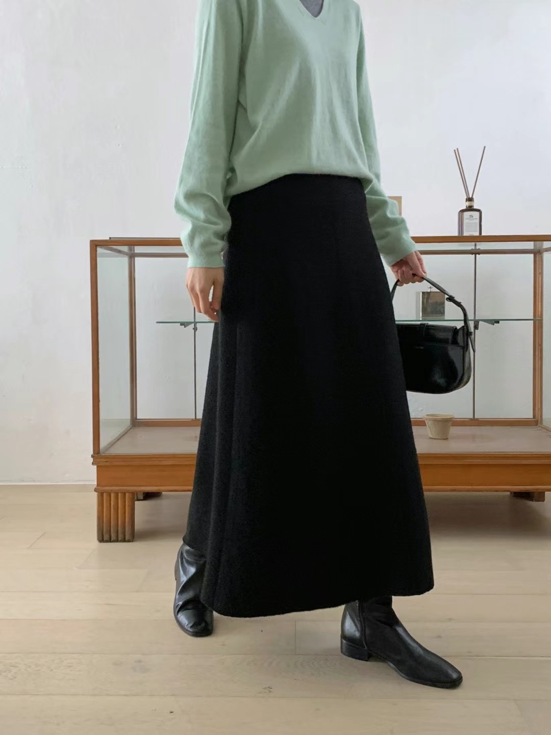 SOAF直郵韓國代購女裝新款熱賣真品職業推薦休閑24秋冬長裙SOAF長裙