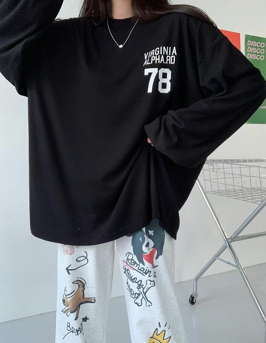 UNPLAN韓國直郵東大門實拍女裝新款人氣24秋冬時尚熱賣長袖T恤UNPLAN長袖T恤圖色3