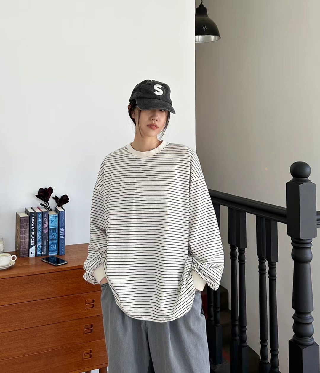 UNPLAN韓國直郵東大門代購女裝新款職業休閑時尚熱賣長袖T恤UNPLAN長袖T恤