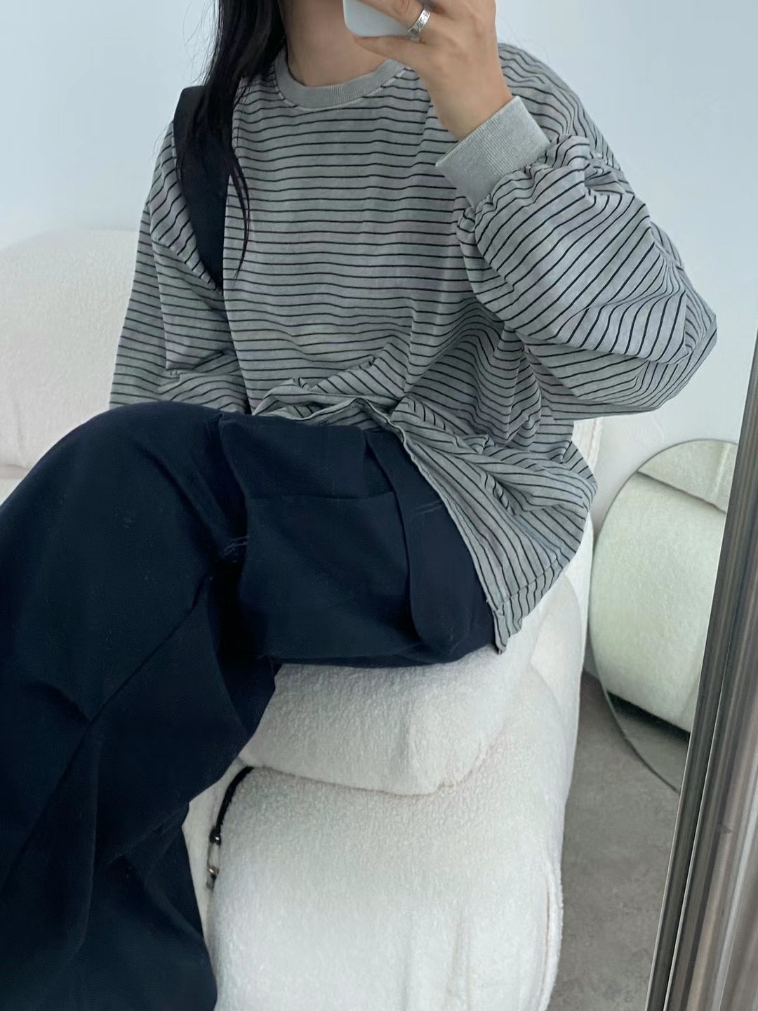 UNPLAN韓國直郵東大門代購女裝新款職業休閑時尚熱賣長袖T恤UNPLAN長袖T恤