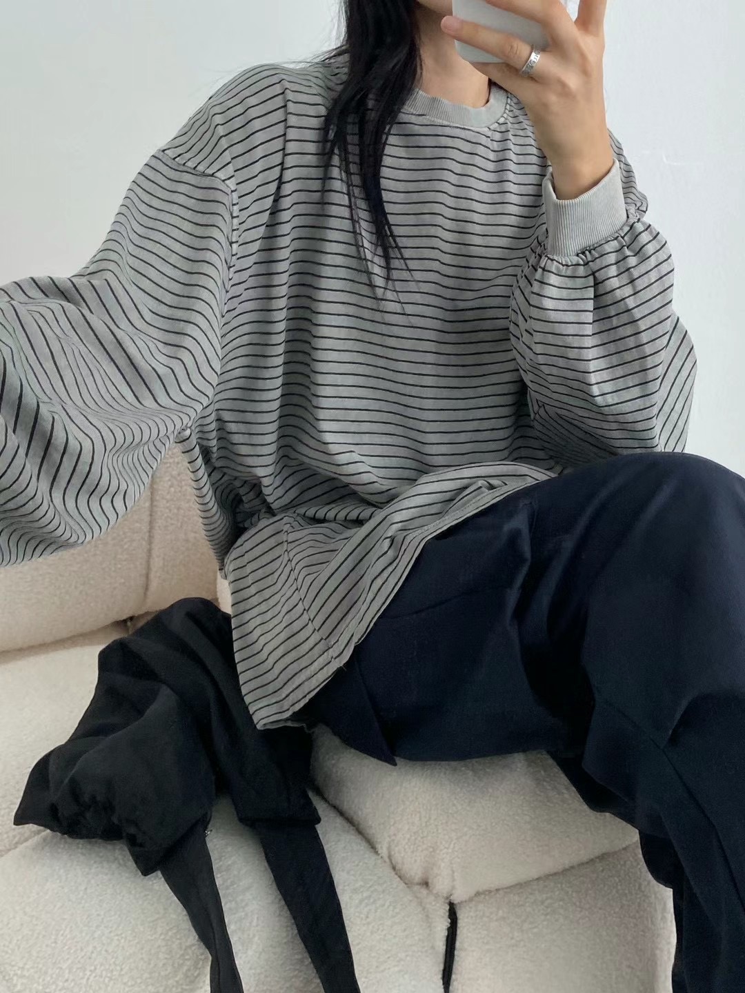 UNPLAN韓國直郵東大門代購女裝新款職業休閑時尚熱賣長袖T恤UNPLAN長袖T恤