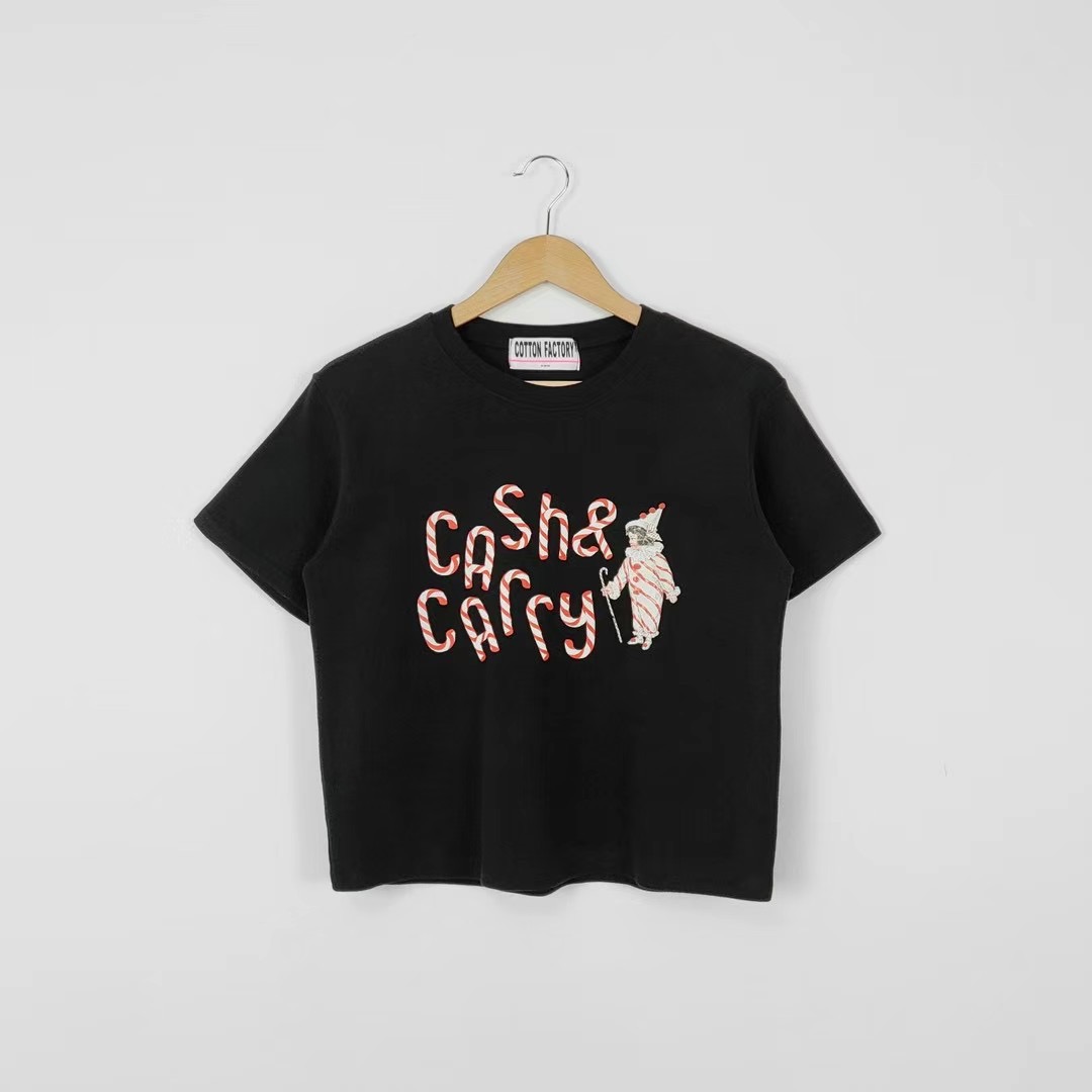 COTTONFACTORY韓國直郵女裝新款推薦熱賣職業24秋冬休閑T恤COTTONFACTORYT恤圖色2