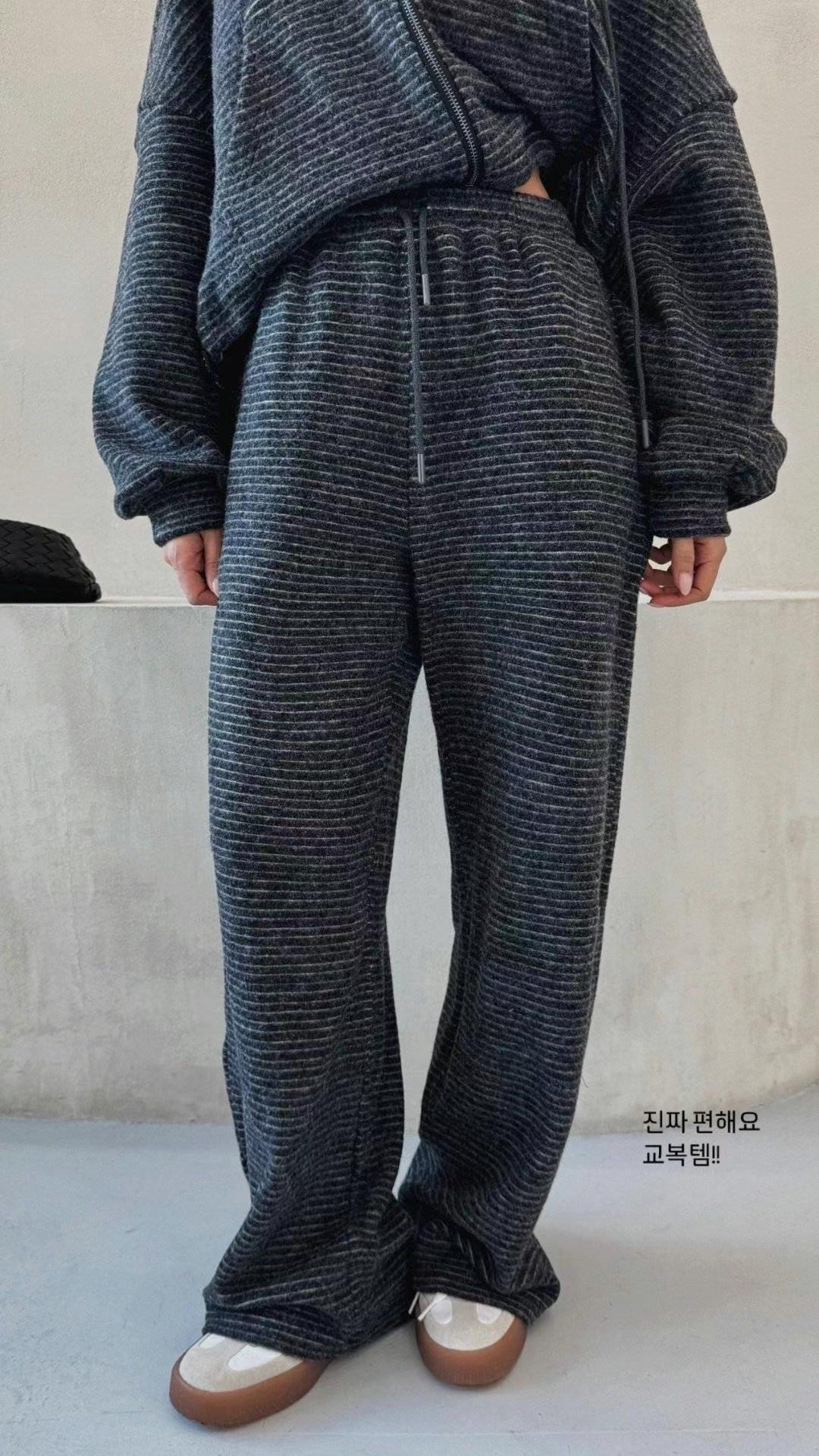 COZCAT韓國直郵東大門實拍女裝新款真品24秋冬休閑套裝拉絲COZCAT套裝