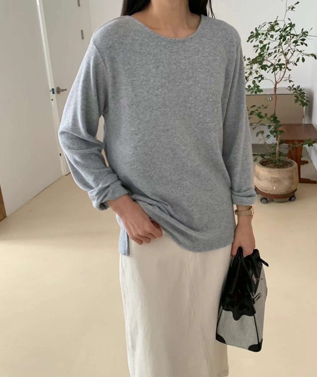 LUCKY ROOM韓國直郵女裝新款職業人氣推薦24秋冬時尚長袖T恤LUCKY ROOM長袖T恤圖色1
