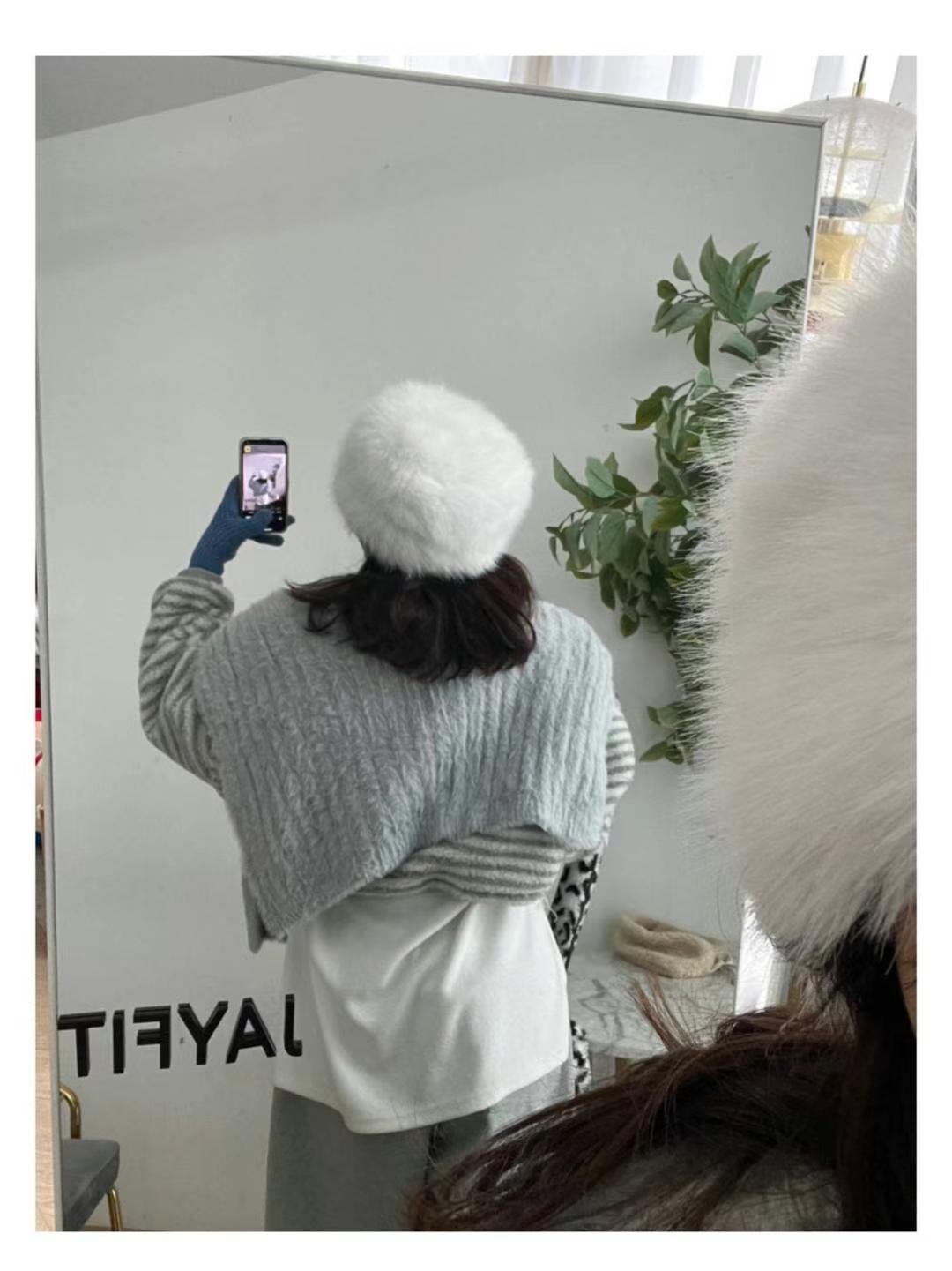 COZCAT韓國直郵東大門代購女裝新款人氣熱賣圍巾披肩水貂開衫COZCAT圍巾/披肩