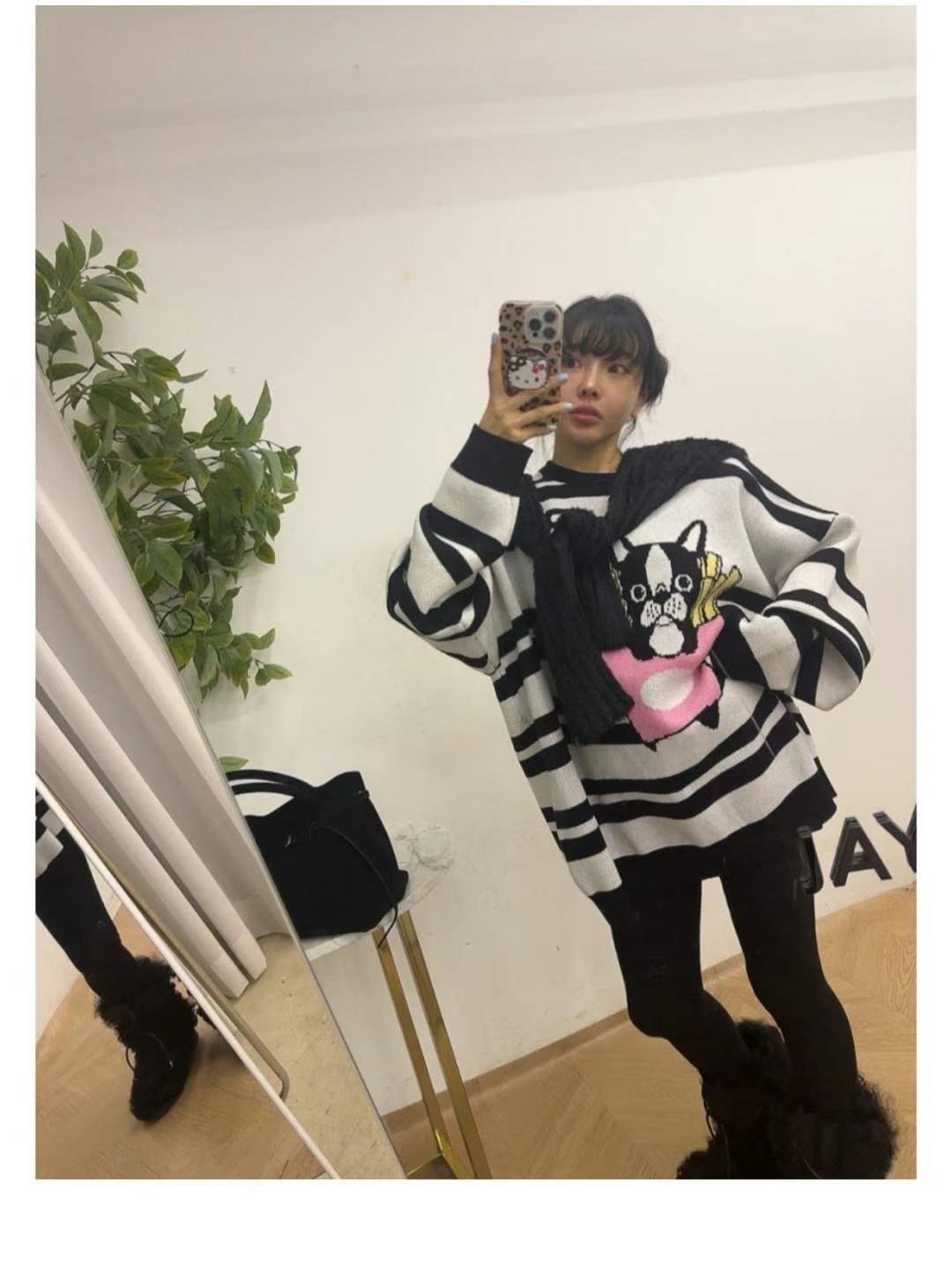 COZCAT韓國直郵女裝新品真品熱賣24秋冬時尚職業休閑人氣毛衣COZCAT毛衣