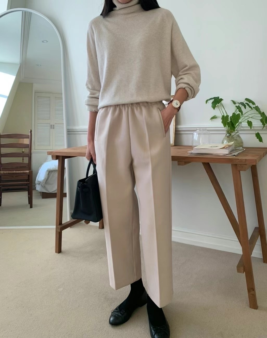 LUCKY ROOM韓國直郵女裝新品真品熱賣24秋冬推薦時尚休閑褲LUCKY ROOM休閑褲