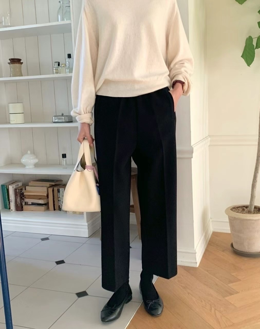 LUCKY ROOM韓國直郵女裝新品真品熱賣24秋冬推薦時尚休閑褲LUCKY ROOM休閑褲