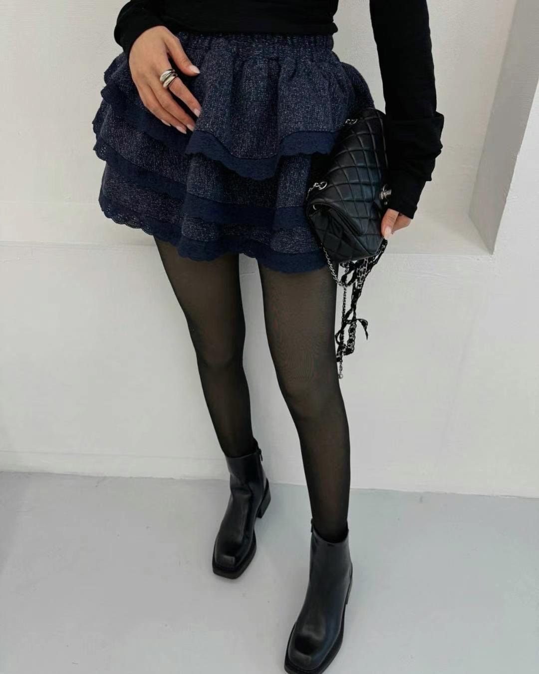 COZCAT韓國直郵東大門代購女裝新款時尚職業24秋冬人氣短裙COZCAT短裙