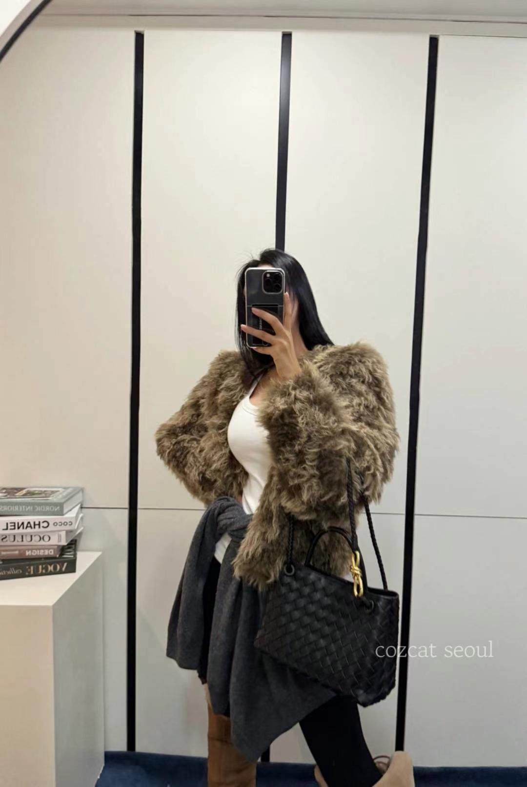 COZCAT直郵韓國代購女裝新品真品24秋冬熱賣人氣時尚休閑夾克COZCAT夾克