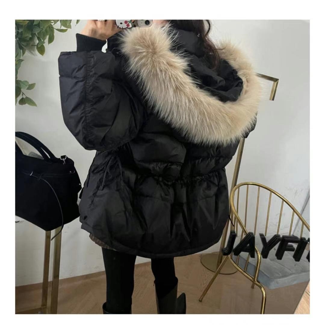 COZCAT韓國直郵東大門代購女裝新款時尚短款羽絨服毛皮填充絨COZCAT短款羽絨服