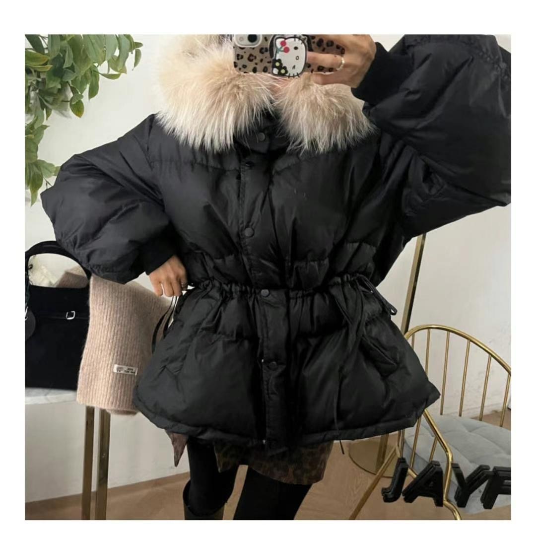 COZCAT韓國直郵東大門代購女裝新款時尚短款羽絨服毛皮填充絨COZCAT短款羽絨服