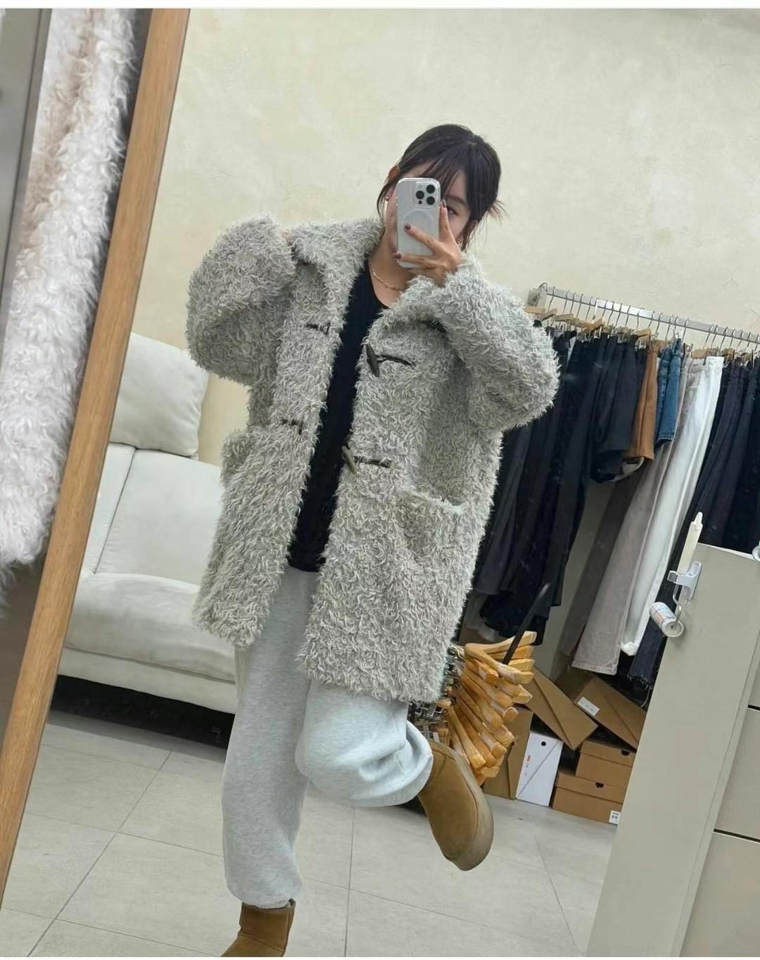 COZCAT韓國直郵女裝新款職業推薦休閑24秋冬熱賣真品夾克羊毛COZCAT夾克圖色3