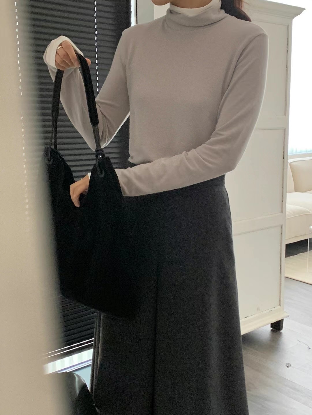 AN STAND韓國直郵東大門代購女裝新品熱賣職業長袖T恤羊毛AN STAND-2件起長袖T恤