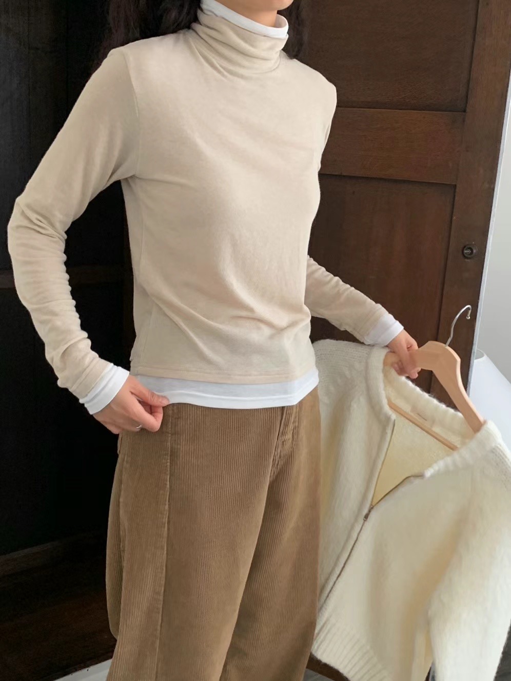 AN STAND韓國直郵東大門代購女裝新品熱賣職業長袖T恤羊毛AN STAND-2件起長袖T恤圖色2