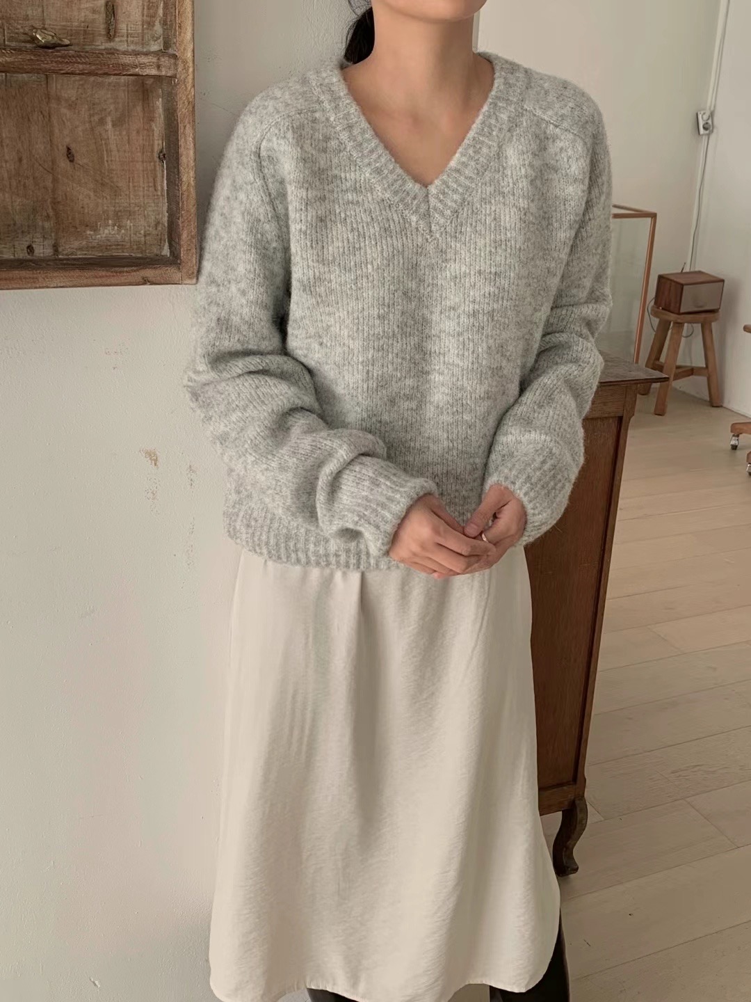 AN STAND韓國直郵女裝新款職業熱賣24秋冬時尚真品推薦針織衫AN STAND-2件起針織衫