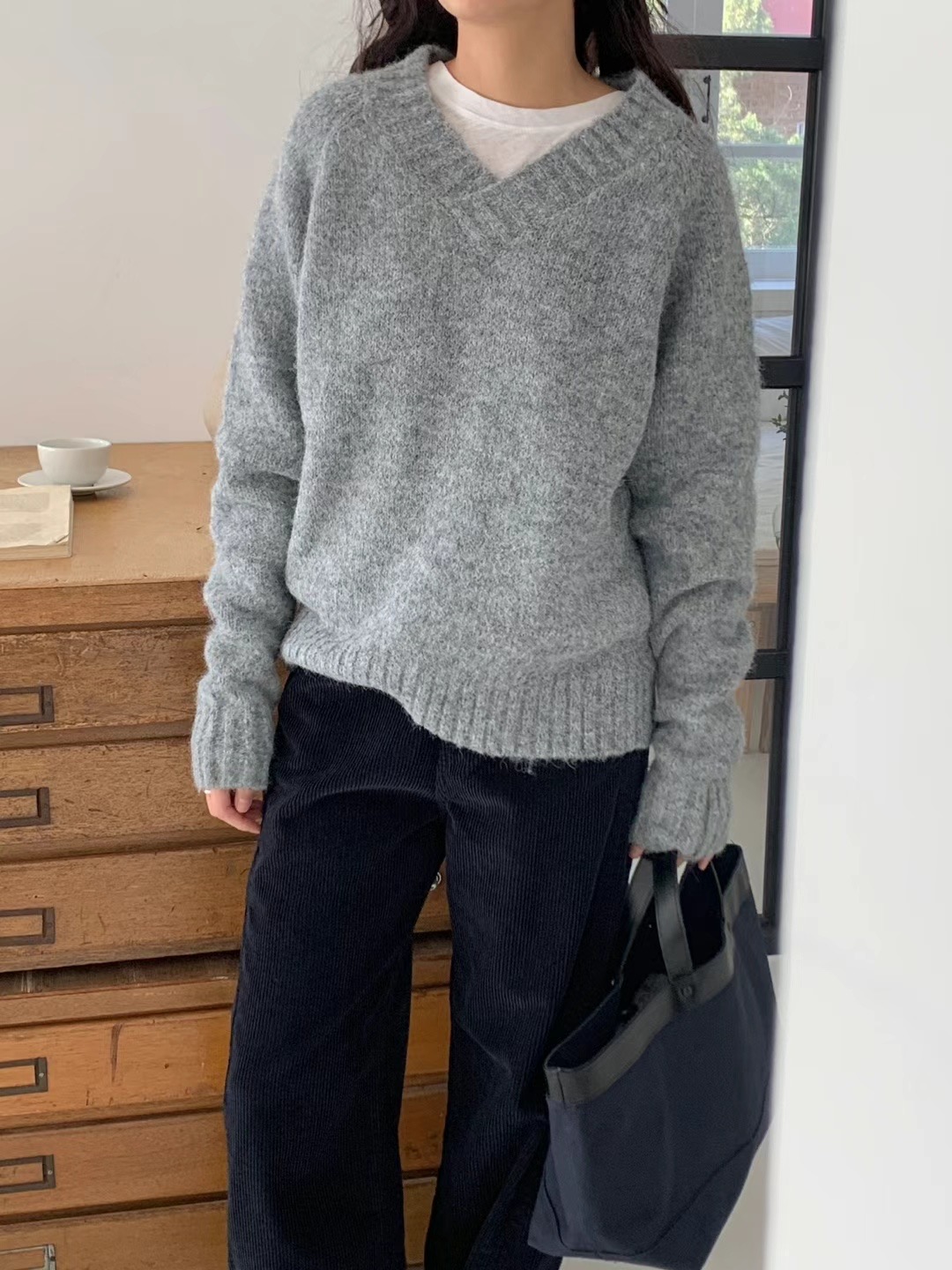 AN STAND直郵韓國代購女裝新款真品熱賣職業休閑推薦針織衫AN STAND-2件起針織衫圖色4