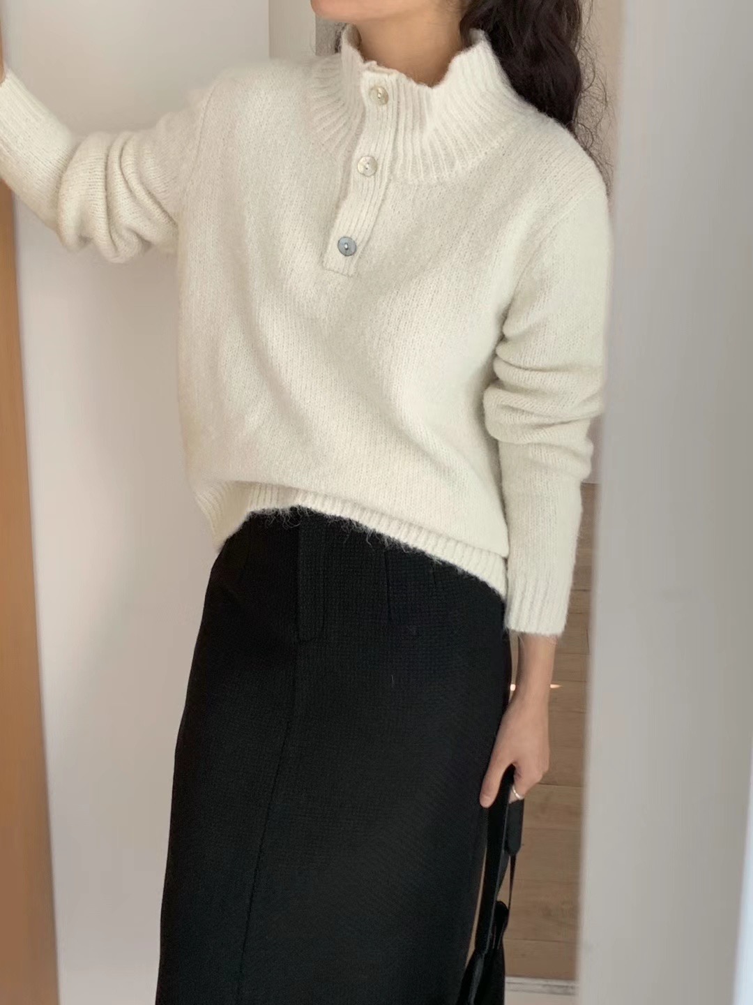 AN STAND韓國直郵東大門實拍女裝新品推薦時尚職業24秋冬毛衣AN STAND-2件起毛衣