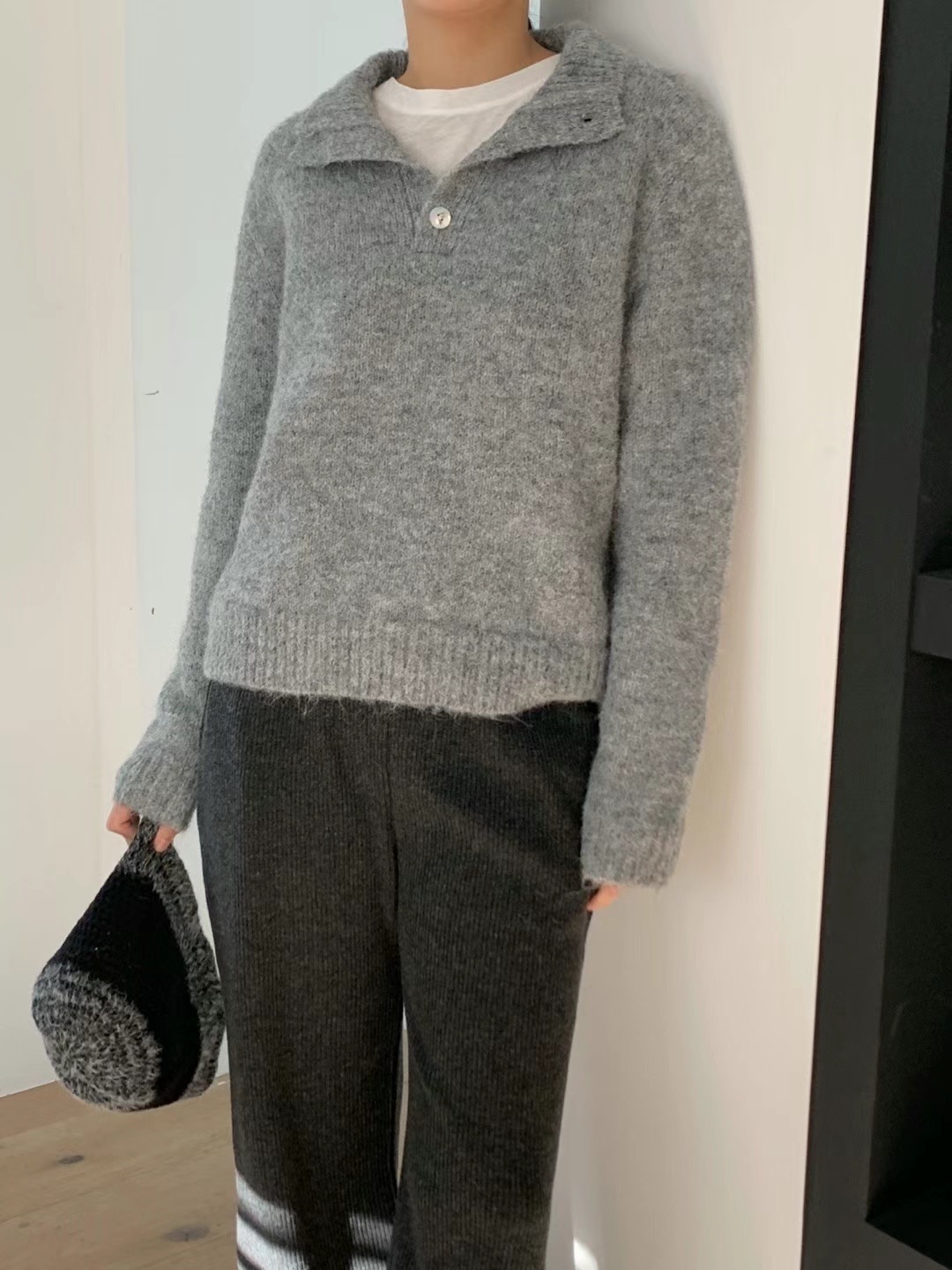 AN STAND韓國直郵東大門實拍女裝新品推薦時尚職業24秋冬毛衣AN STAND-2件起毛衣圖色3