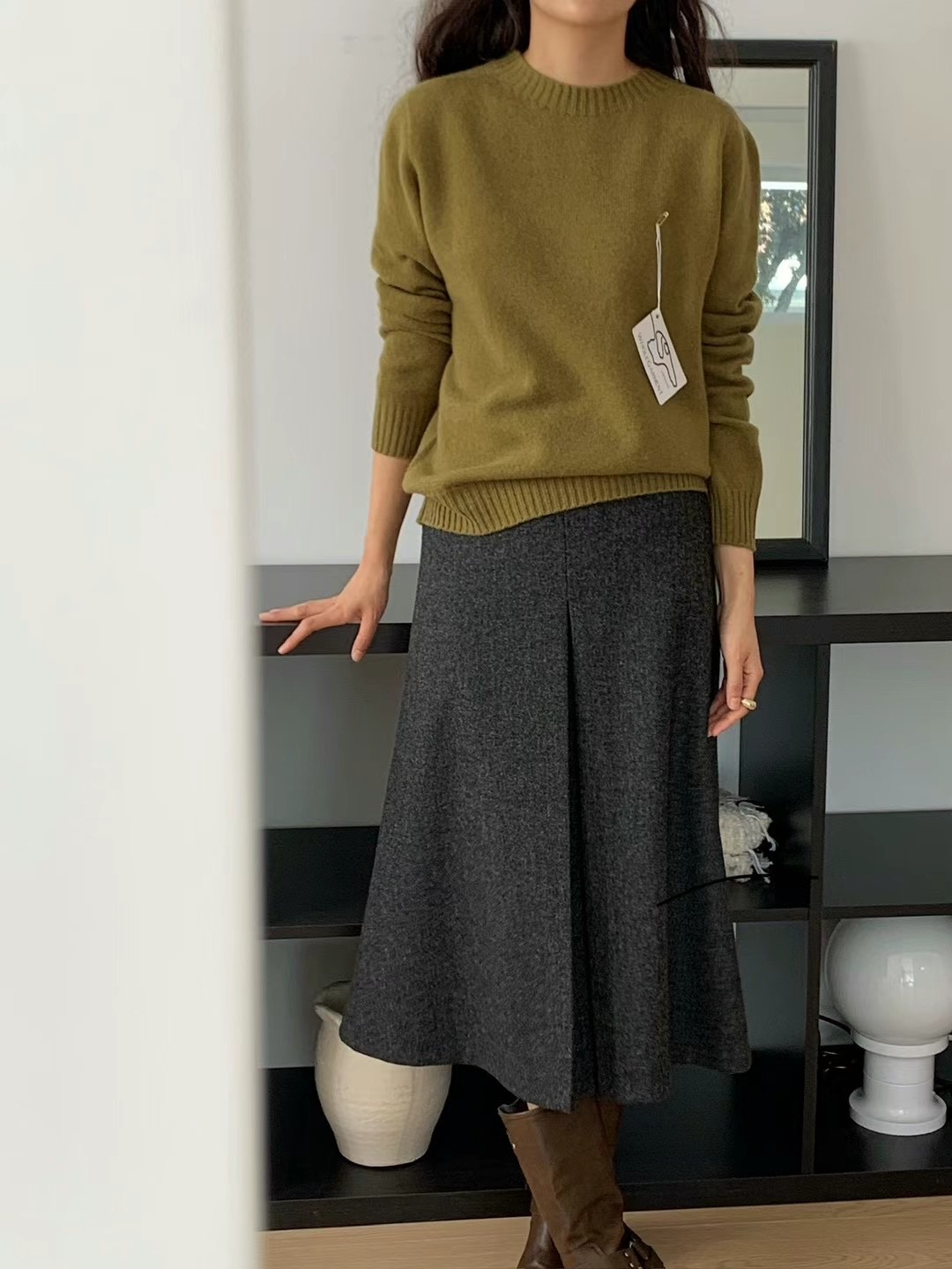 AN STAND韓國直郵東大門代購女裝新品推薦時尚半身裙中短裙AN STAND-2件起半身裙/中短裙