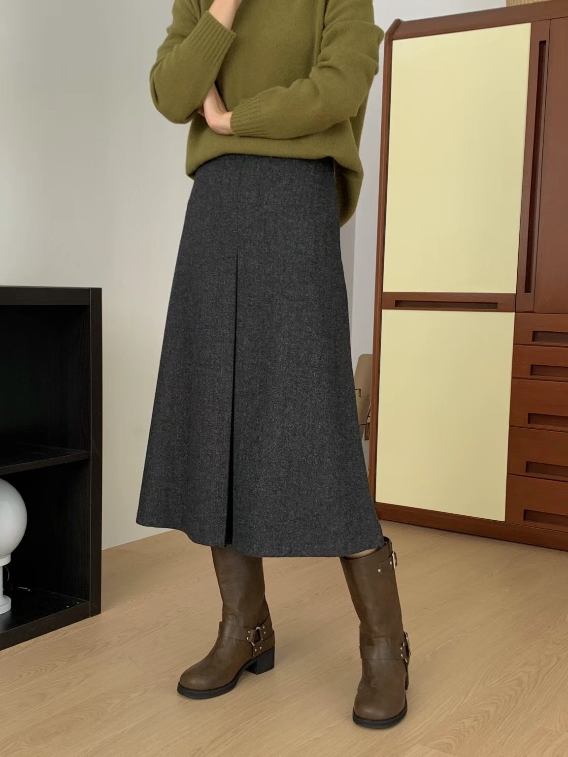 AN STAND韓國直郵東大門代購女裝新品推薦時尚半身裙中短裙AN STAND-2件起半身裙/中短裙