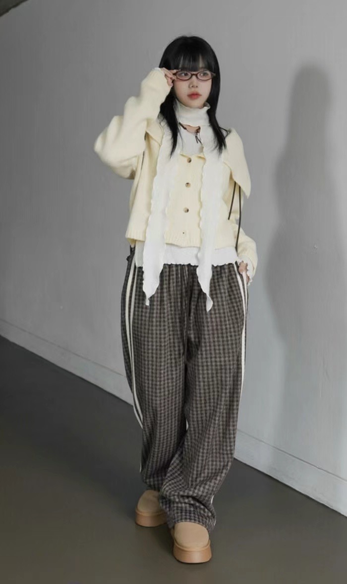 THELACREAM韓國直郵女士新款24秋夏休閑真品職業休閑褲安哥拉THELACREAM休閑褲