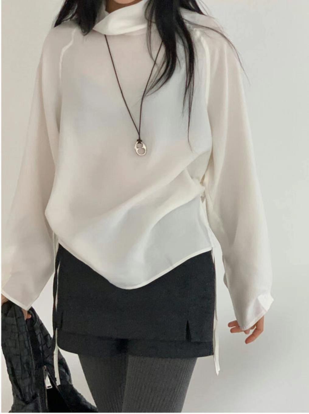 BYANDERIN東大門實拍女士新品真品人氣休閑24秋夏襯衫蕾絲衫BYANDERIN襯衫/蕾絲衫