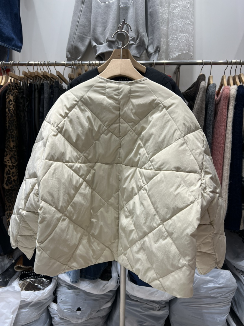 SOLAR韓國代購女士新款休閑時尚職業熱賣推薦短款棉服填充鵝SOLAR短款棉服