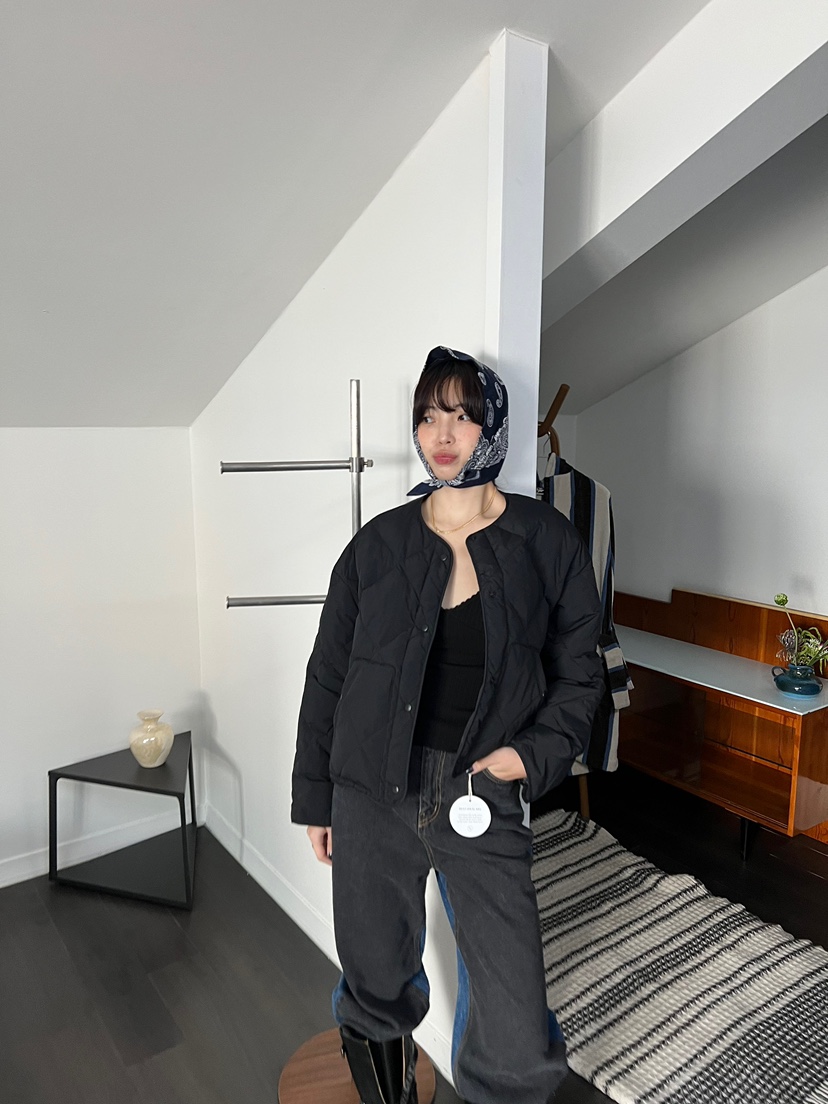 SOLAR韓國代購女士新款休閑時尚職業熱賣推薦短款棉服填充鵝SOLAR短款棉服