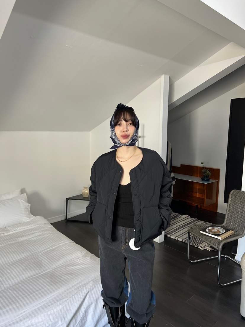 SOLAR韓國代購女士新款休閑時尚職業熱賣推薦短款棉服填充鵝SOLAR短款棉服