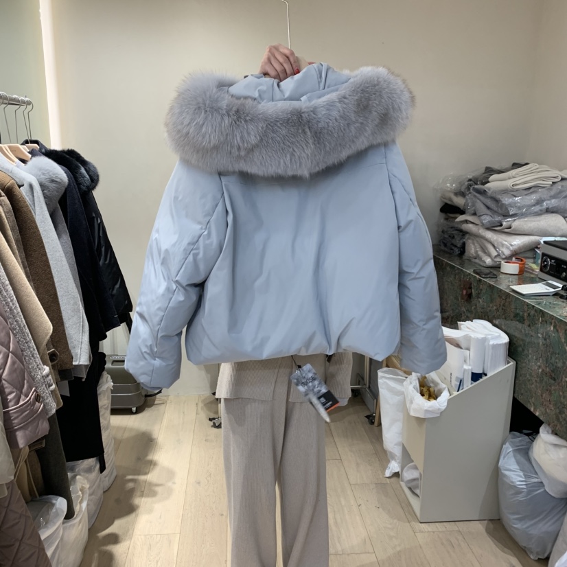ARCHER東大門代購女士新款休閑真品職業短款羽絨服狐貍鵝絨ARCHER短款羽絨服