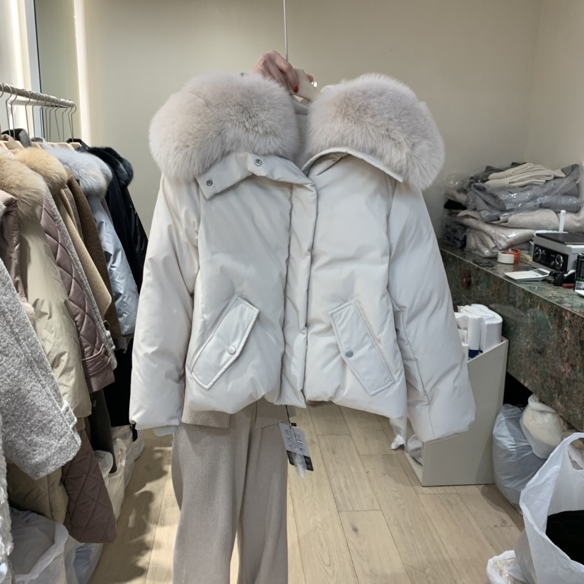 ARCHER東大門代購女士新款休閑真品職業短款羽絨服狐貍鵝絨ARCHER短款羽絨服圖色2