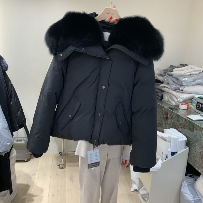 ARCHER東大門代購女士新款休閑真品職業短款羽絨服狐貍鵝絨ARCHER短款羽絨服圖色4