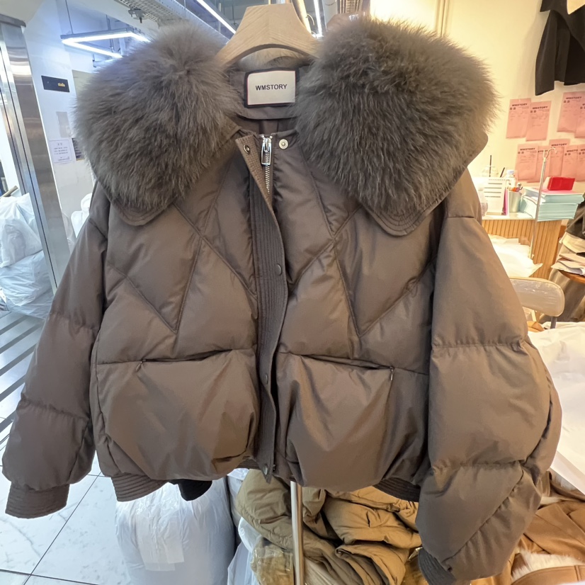 SIMPLE PARK/WMSTORY東大門直郵女士新品休閑短款羽絨服狐貍填充SIMPLE PARK/WMSTORY短款羽絨服圖色2